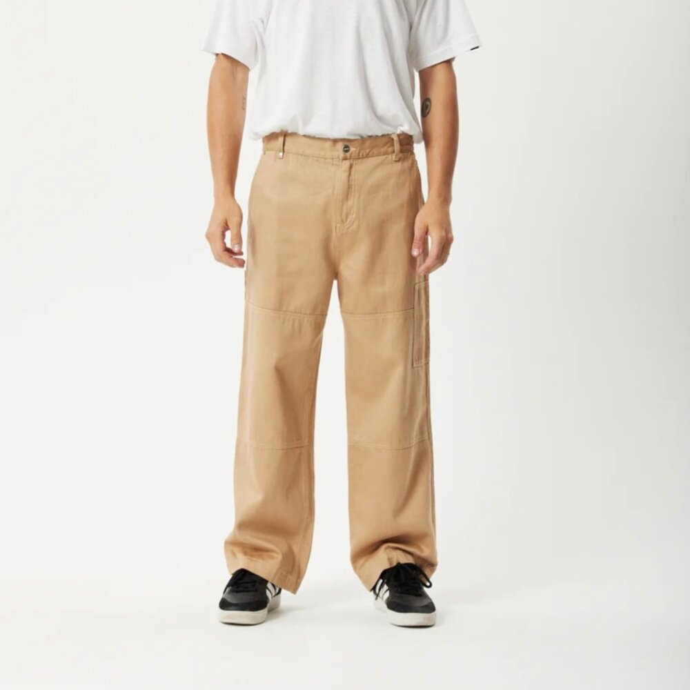 BNWT Afends - Sleepy Hollow Richmond - Men's Khaki Hemp Baggy Workwear Pants